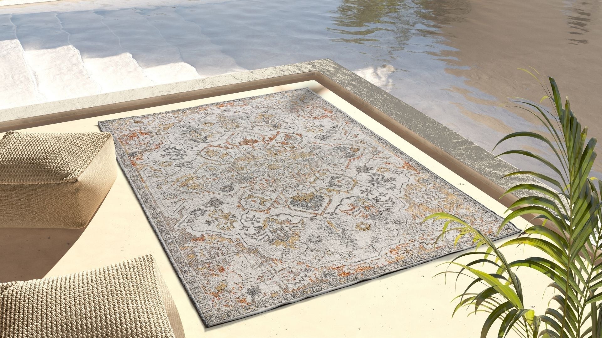 3 estilos de decoración con alfombras que cambiarán el look de tu terraza