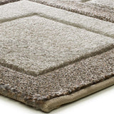 Alfombra geométrica detalle BADET 40504 06 Marrón Universal