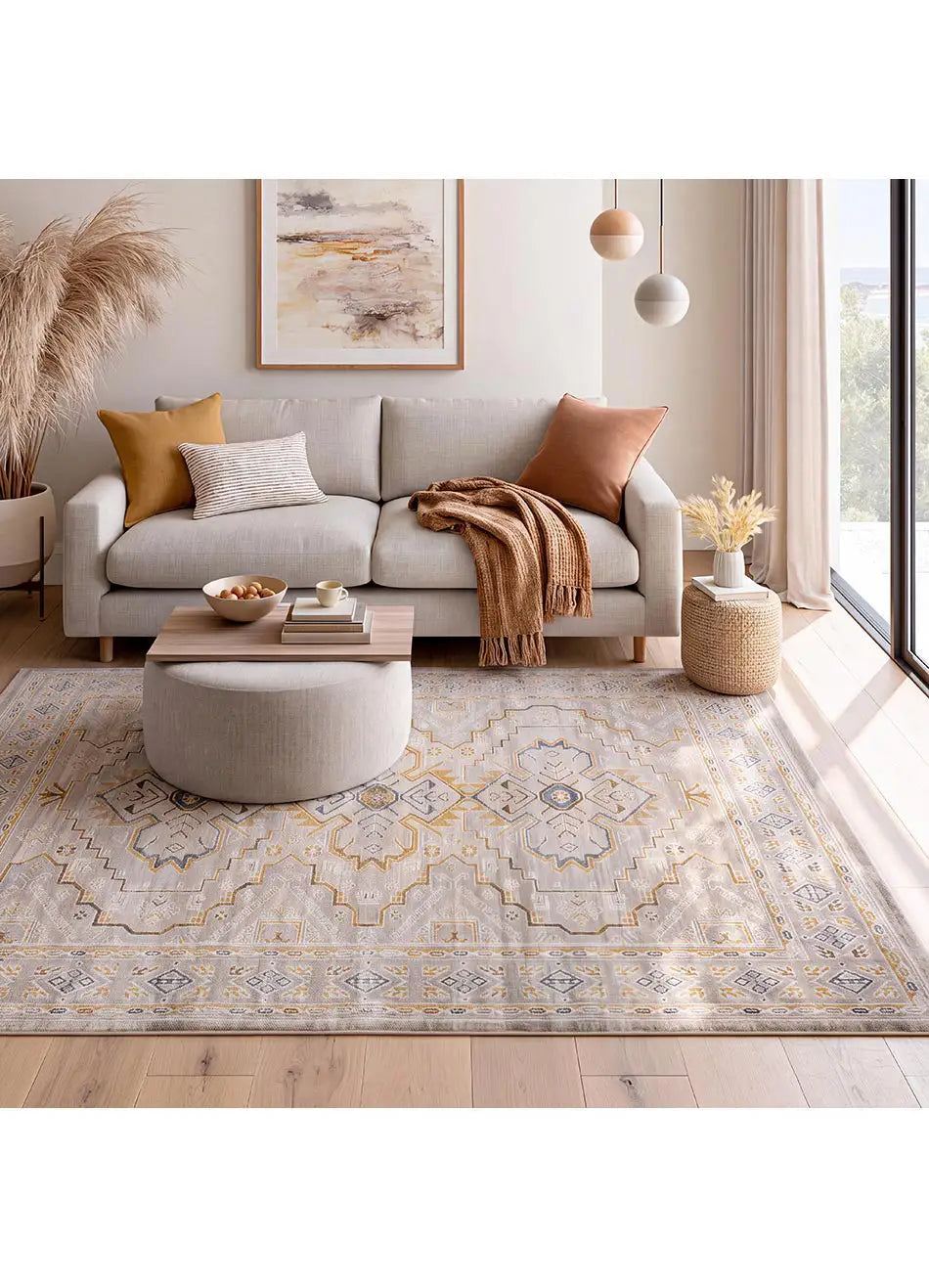 Alfombra Berta 5211 11 Oro Para salón Universal XXI