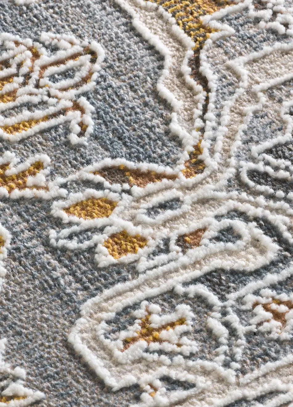 Alfombra Berta 5214 07 Azul Detalle Universal XXI