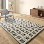 Alfombra geométrica para salón CANDELA 2450 06 Marrón Universal