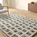 Alfombra geométrica salón CANDELA 2450 06 Marrón Universal