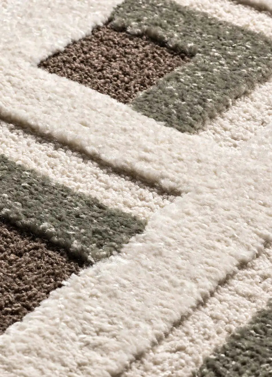 Alfombra geométrica detalle CANDELA 2450 06 Marrón Universal