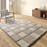 Alfombra geométrica CANDELA 2451 41 Crema Universal para salón