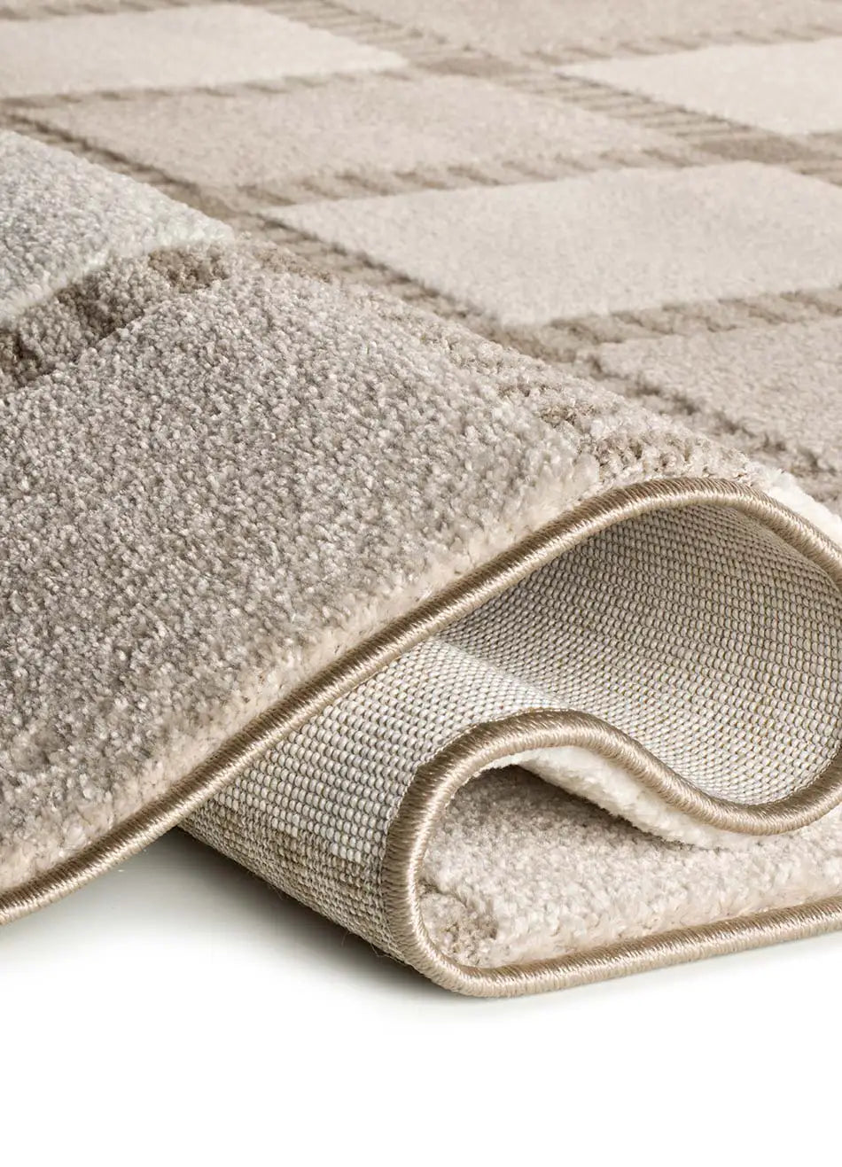 Alfombra geométrica pliegue CANDELA 2451 41 Crema Universal
