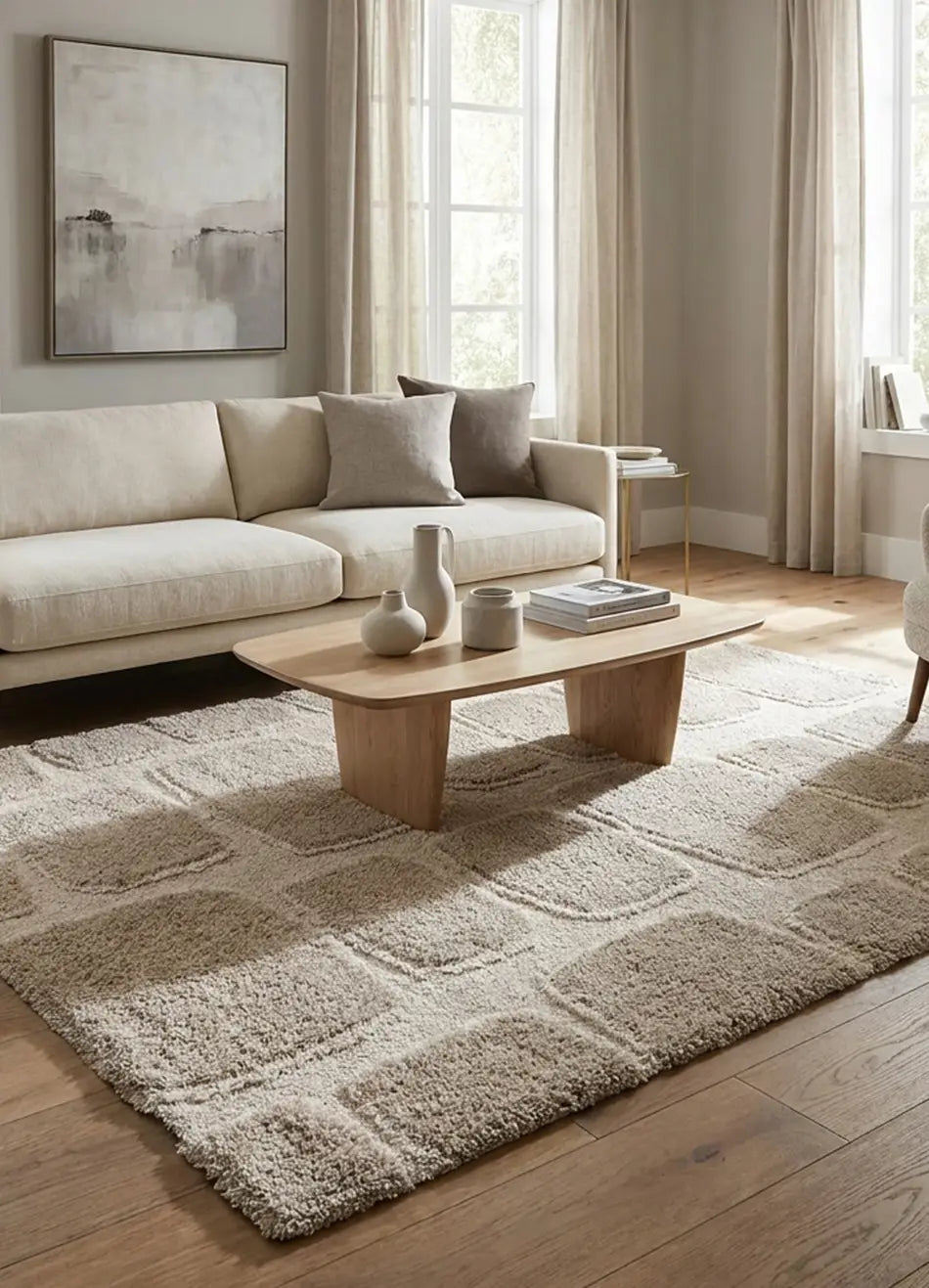 Alfombra Ember 69408 41 Crema Salón Universal XXI