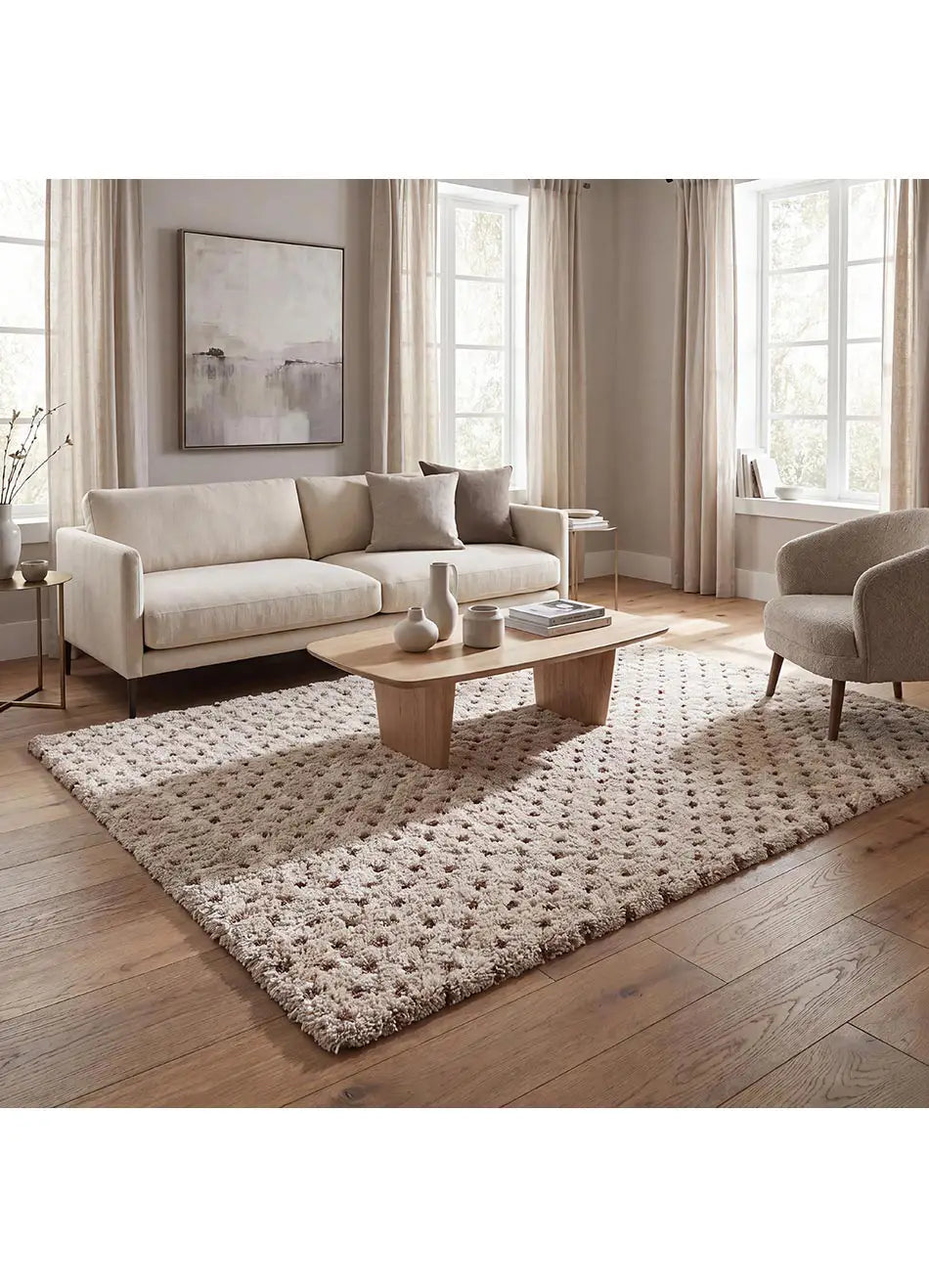Alfombra Ember 69416 02 Beige Para salón Universal XXI