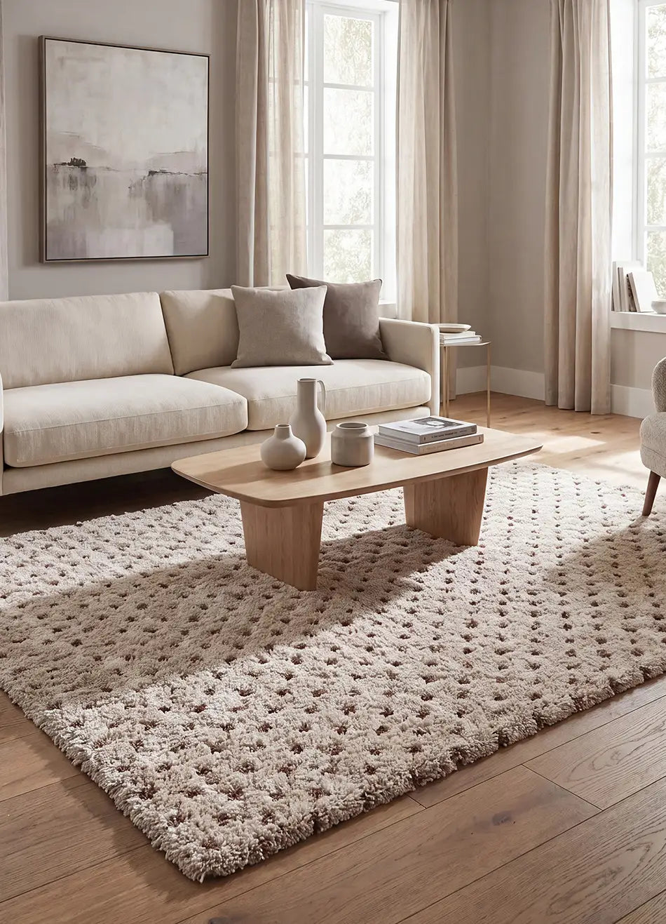 Alfombra Ember 69416 02 Beige Salón Universal XXI