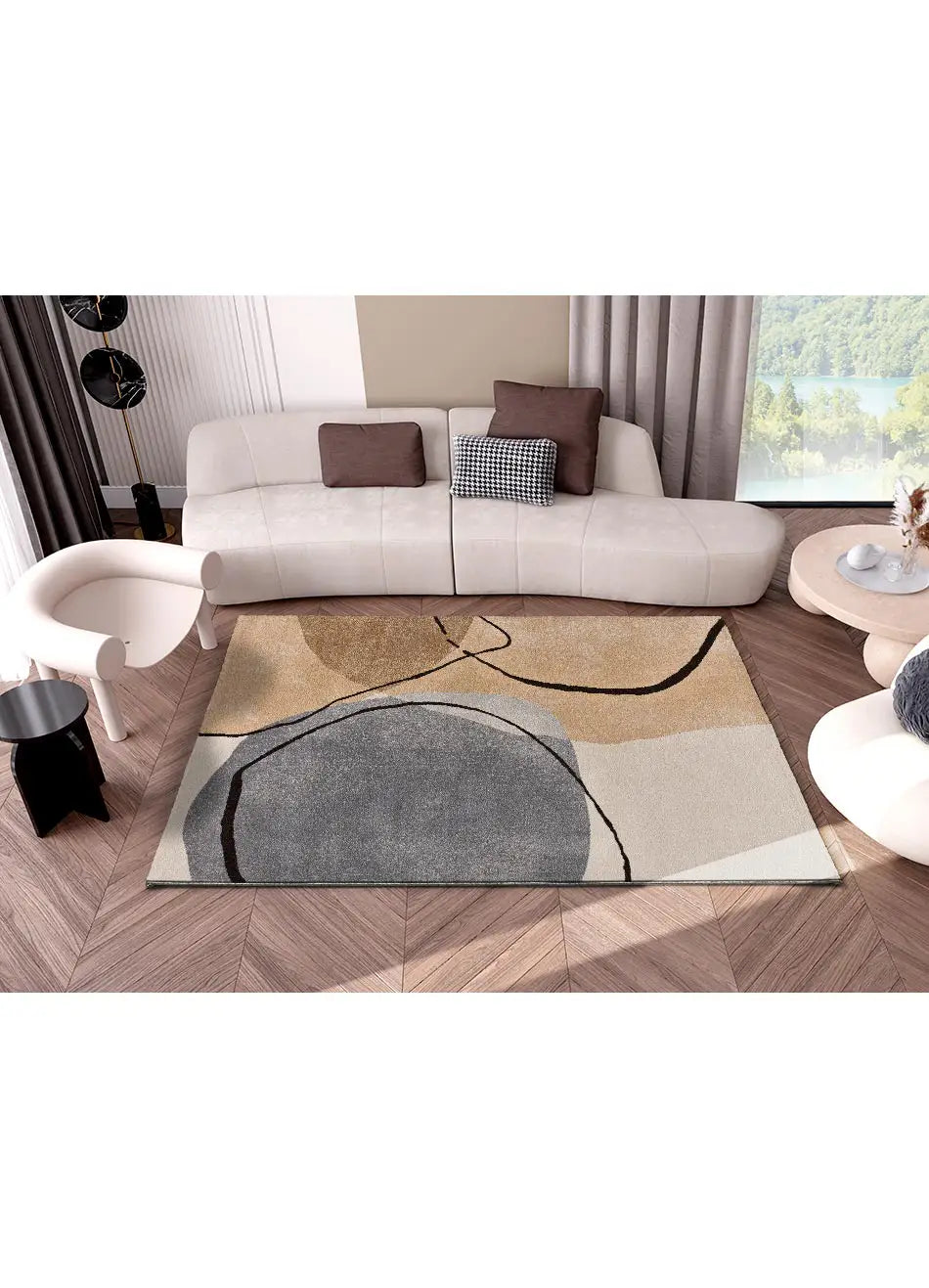 alfombra-lessia-abstracta-beige-Ambiente-2-Universal