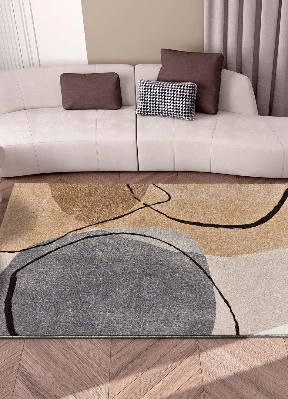 alfombra-lessia-abstracta-beige-Ambiente-Universal