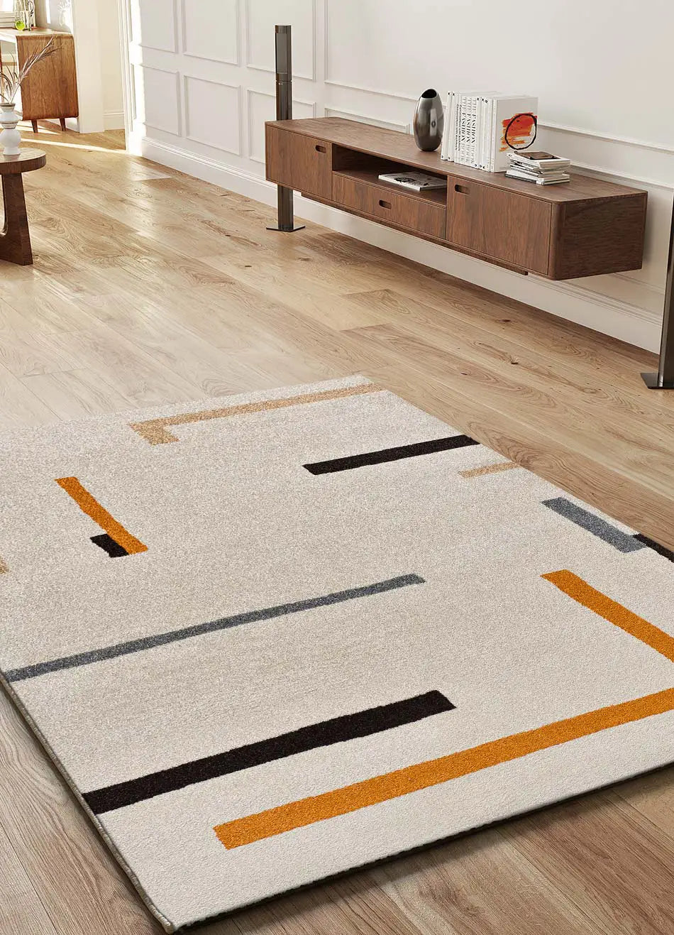 alfombra-lessia-linea-naranja-Ambiente-Universal