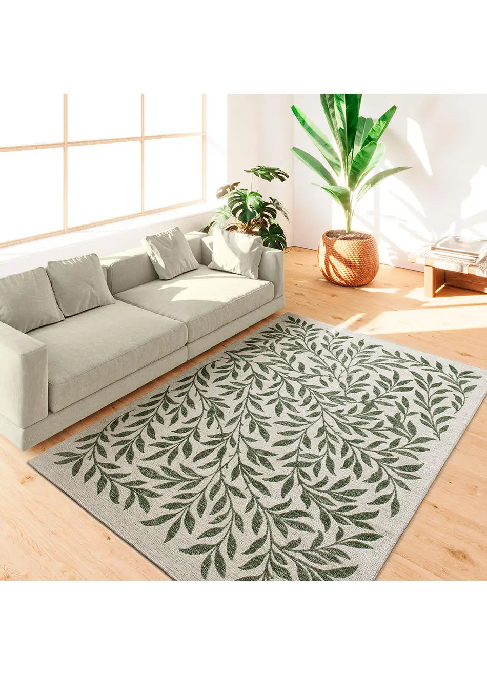 Alfombra floral salón LUA 3103 Verde Universal