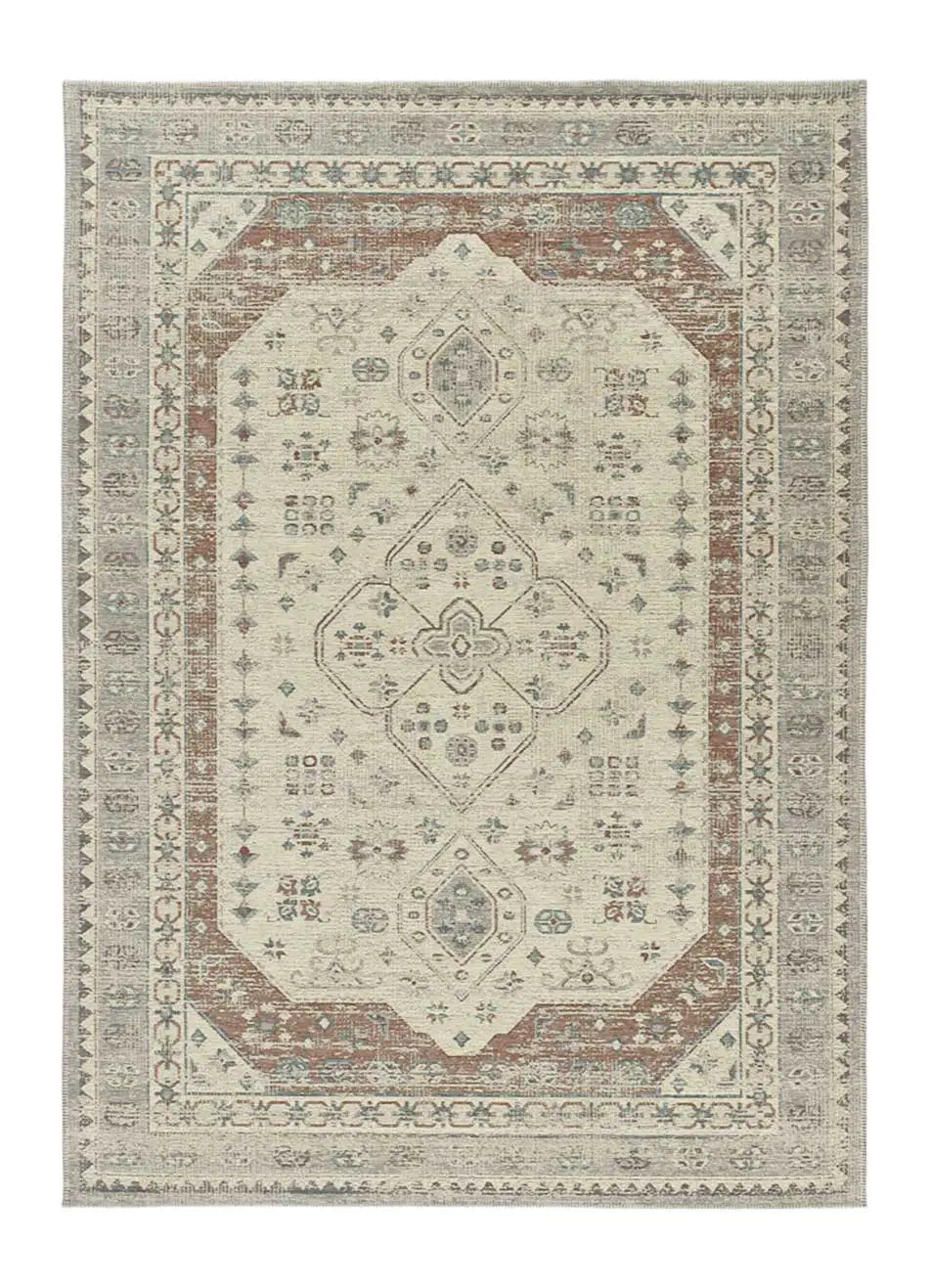 Alfombra vintage LUA 3111 Plata Universal