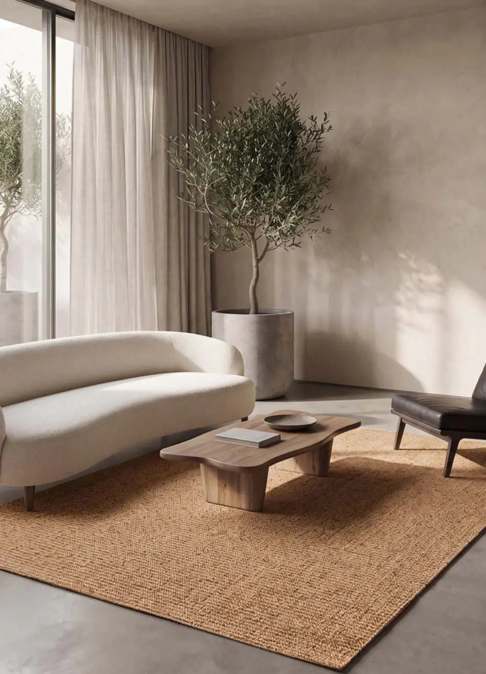 Alfombra Lumen Liso 274 Natural Salón Universal XXI