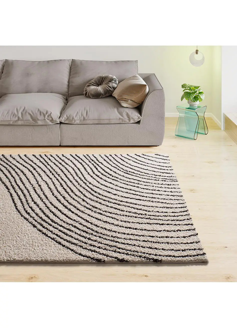 Alfombra de pelo largo salón LUSH COASTALINA Blanco Universal