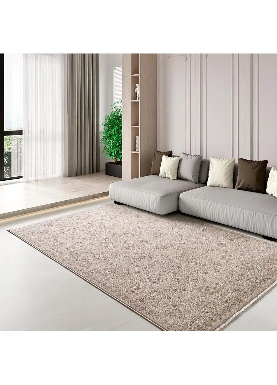 Alfombra vintage para salón ONA 52081 02 Beige Universal
