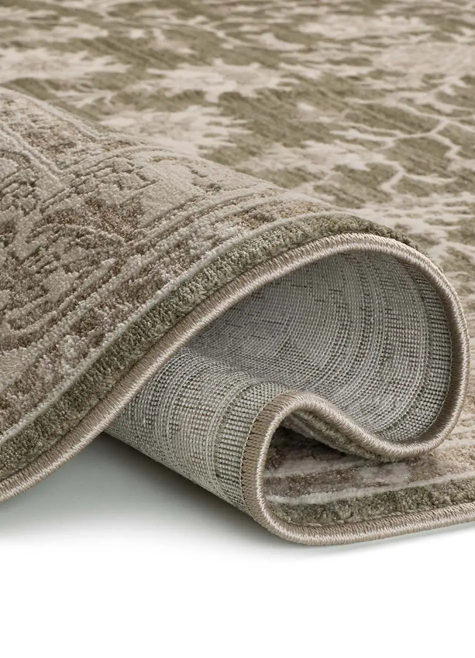 Alfombra vintage detalle doblado ONA 52095 13 Verde Universal