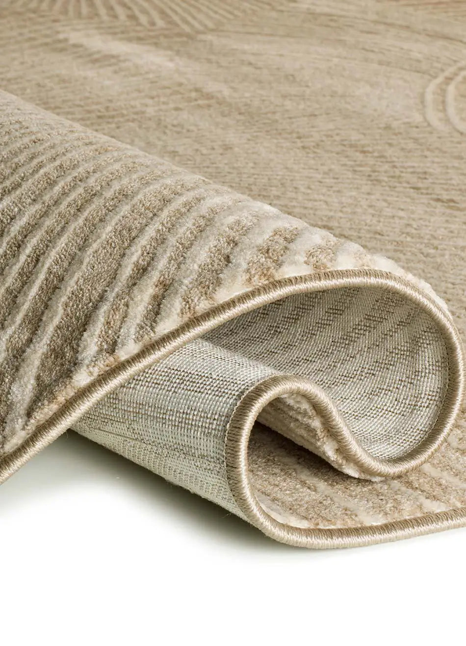 Alfombra geométrica detalle doblado ONA 52100 02 Beige Universal