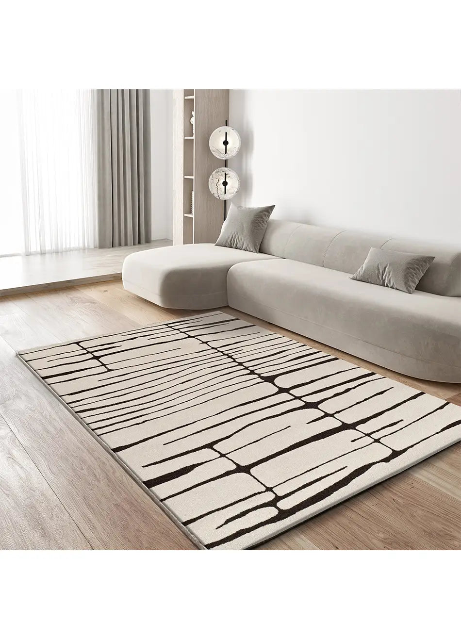 Alfombra moderna RETRO 13019 04 Blanco Universal Ambiente