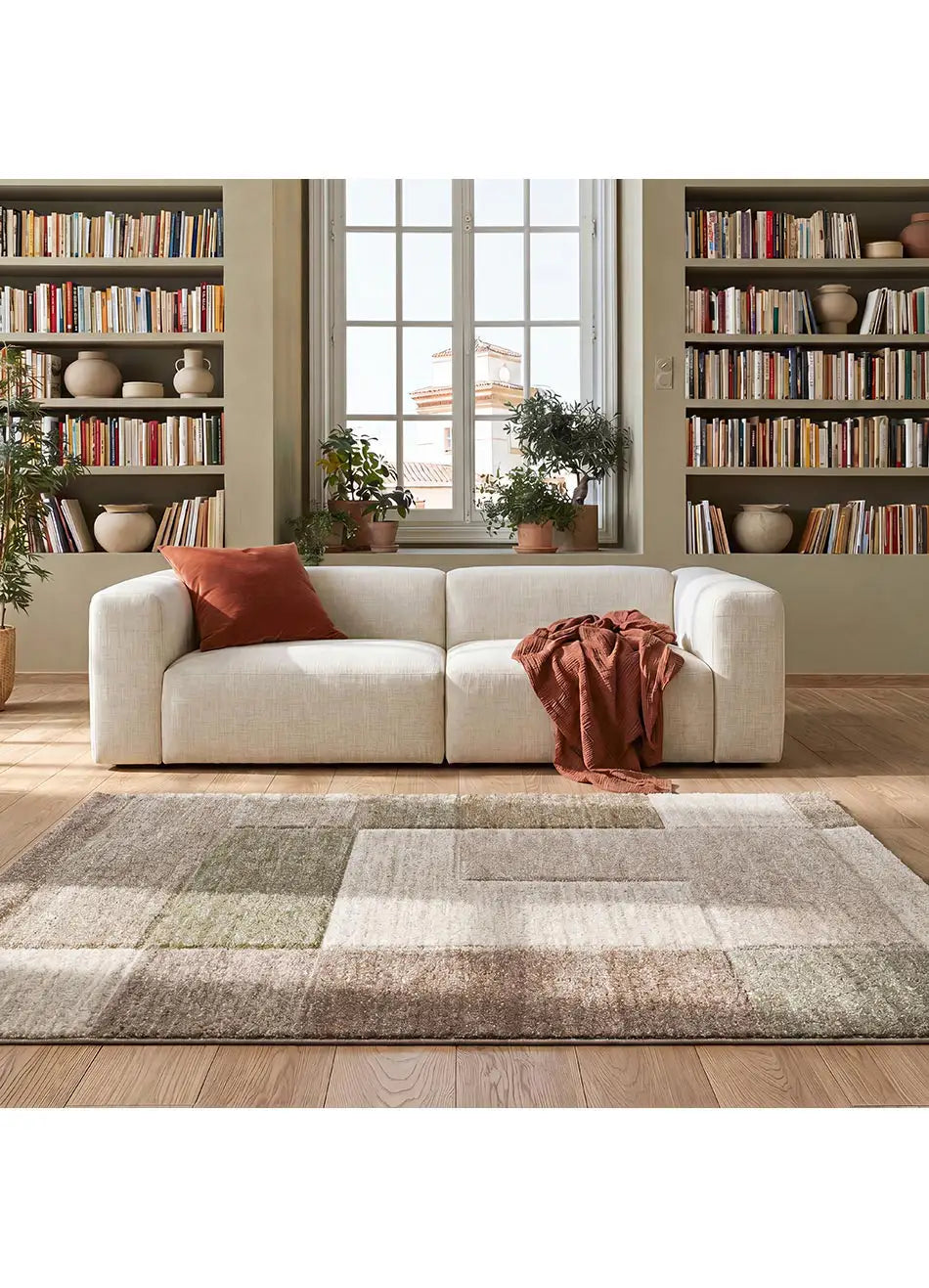 Alfombra Teva 44003 02 Beige Para salón Universal XXI